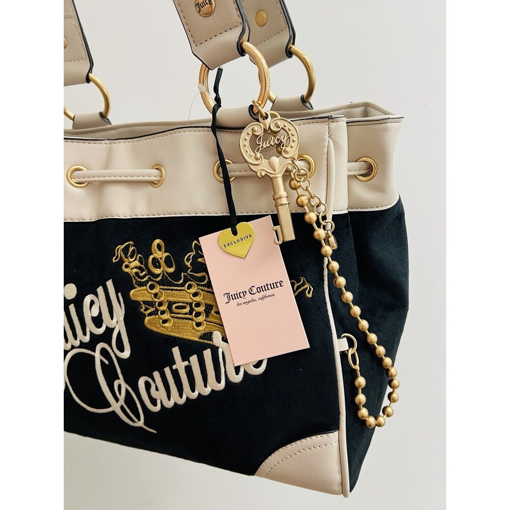 Juicy Couture The Key To Juicy Tote Daydreamer Tote Bag Liquorice Black NWT - Picture 3 of 5